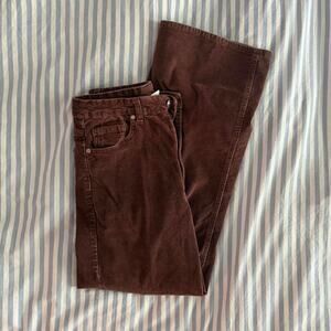 Brown corduroy high waisted jeans